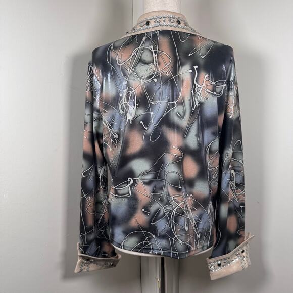 1849 Vintage Western Ranchwear Shirt Jacket Zip-Up Women XXL USA Made Rodeo Show - Picture 4 of 10